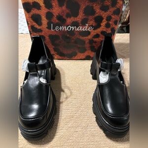 Lemonade Black Heel Shoes